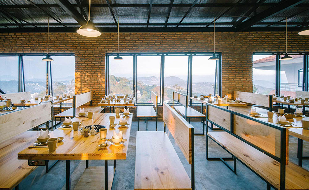 không gian nhà hàng buffet rau Đà Lạt ( ảnh sưu tầm )